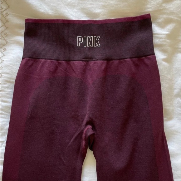 Seamless maroon PINK leggings - Picture 3 of 3